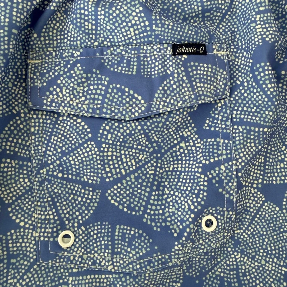 Johnnie O Men's Blue Patterned Swim Trunks Size XL